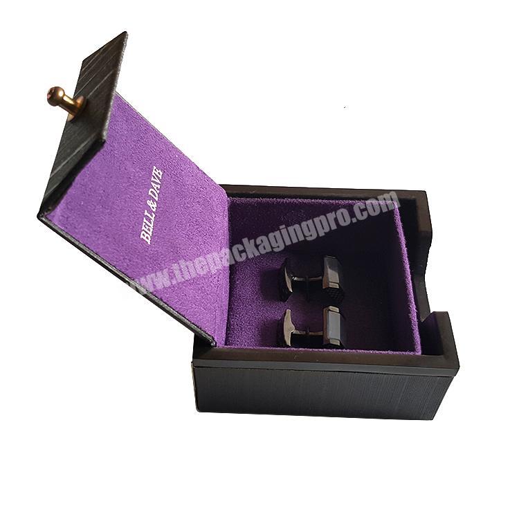 High Quality Personalised Wood Cufflink Box With Cardboard Paper