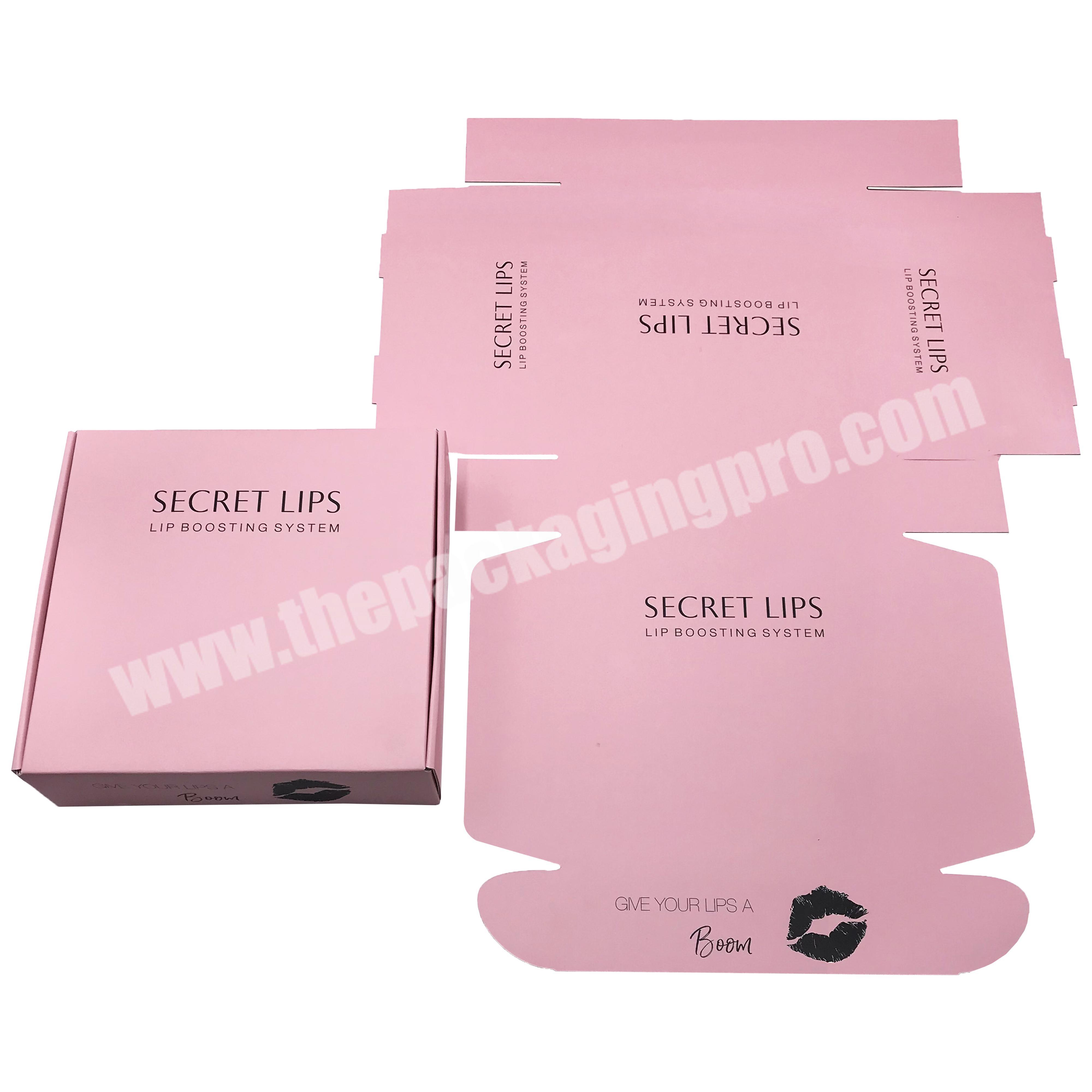high quality pink folds Corrugated box for cosmetic costume  wedding