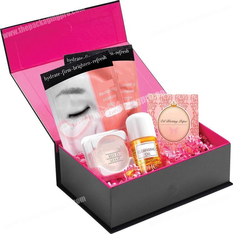 High Quality Pink Magnetic Closure Women Beauty Care Sets Gift Box