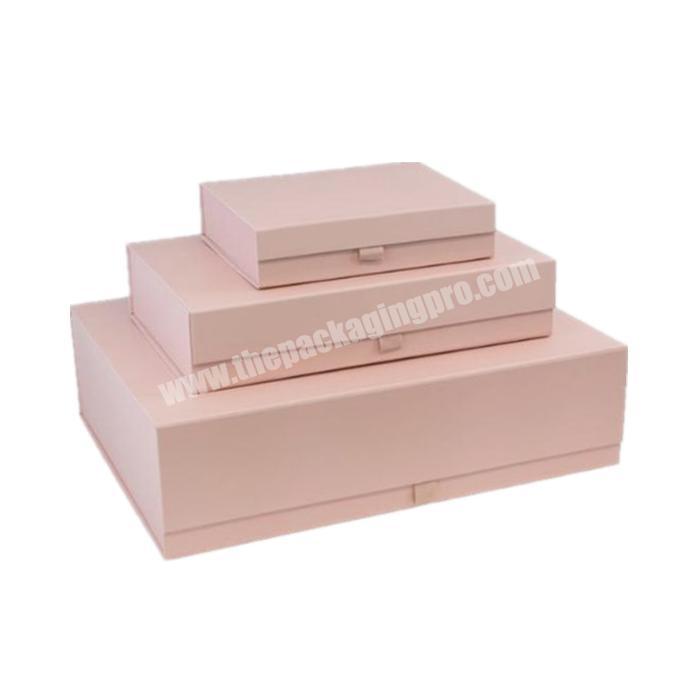 high quality pink packing paper luxury gift packaging box
