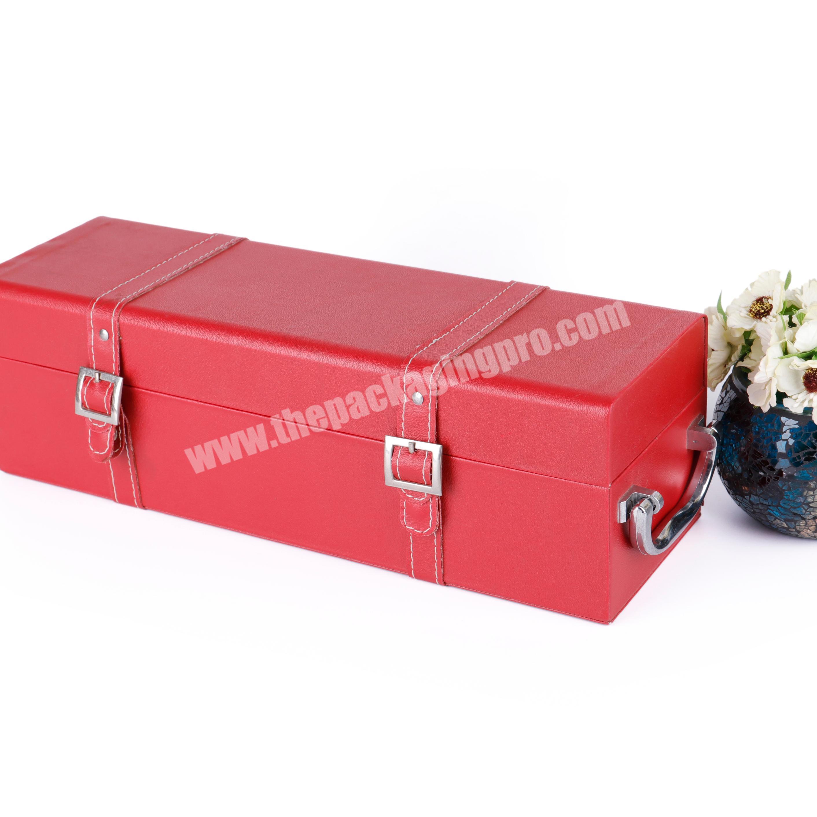 High quality print matte design mdf  packaging custom logo round tube wine gift box