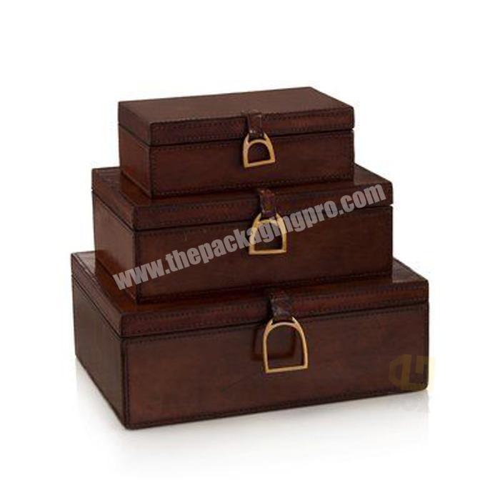high quality pu leather perfume gift box custom leather wine box