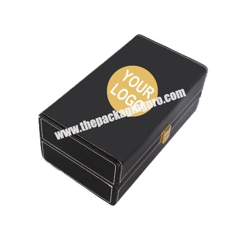 high quality pu leather wine case packaging box manufacturer  yiwu packaging box cosmetic