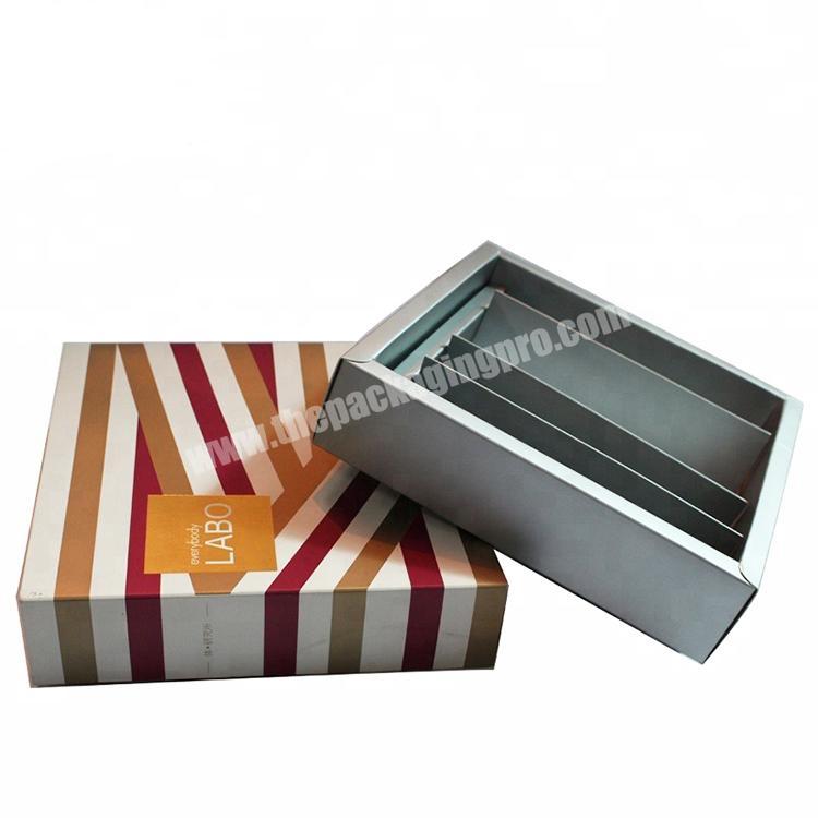 High quality recyclable custom printing drawer slide gift packaging box with paper inserts