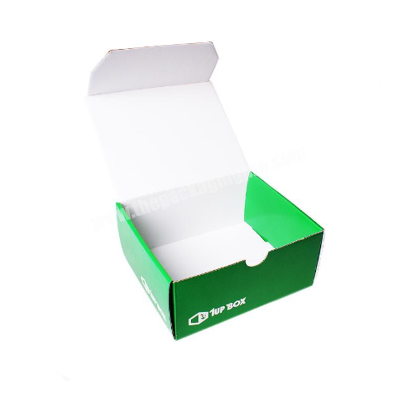 High quality recyclable  custom printing green square rigid corrugated shipping mailer gift box packaging