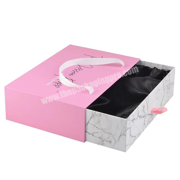 High Quality Recyclable Printing Custom Cardboard Paper Drawer Gift Box For Cloth Hair Packaging
