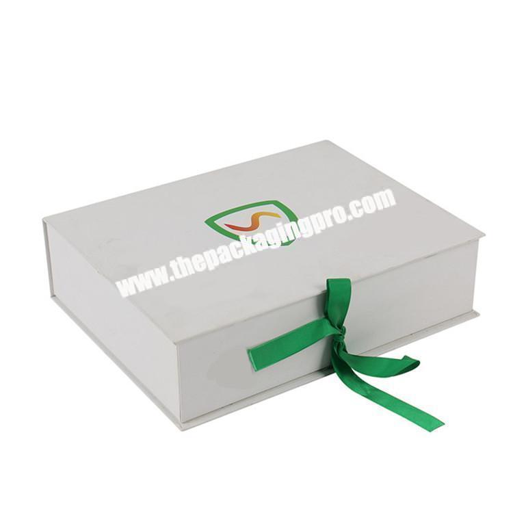 high quality ribbon closure baby blanket packaging box
