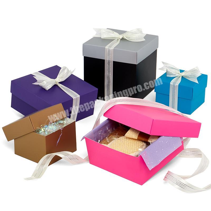 High quality rigid product two piece packing box lid and base gift box packaging box