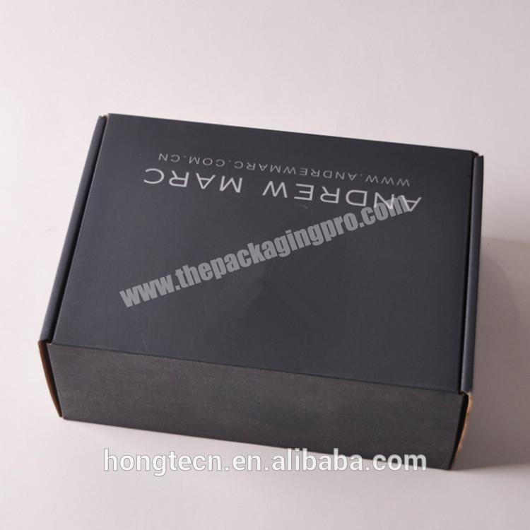 High quality shoe organizer box folding black corrugated cardboard paper shoe box
