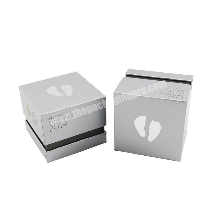 High Quality Silver Gold Mirror Paper Cardboard Cosmetic Lid and Base Perfume Gift Box Packaging Luxury