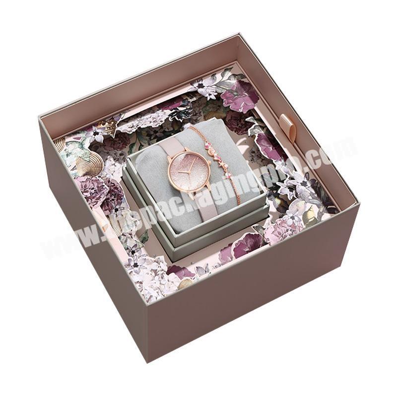 High quality silver stamping luxury packaging paper box watch