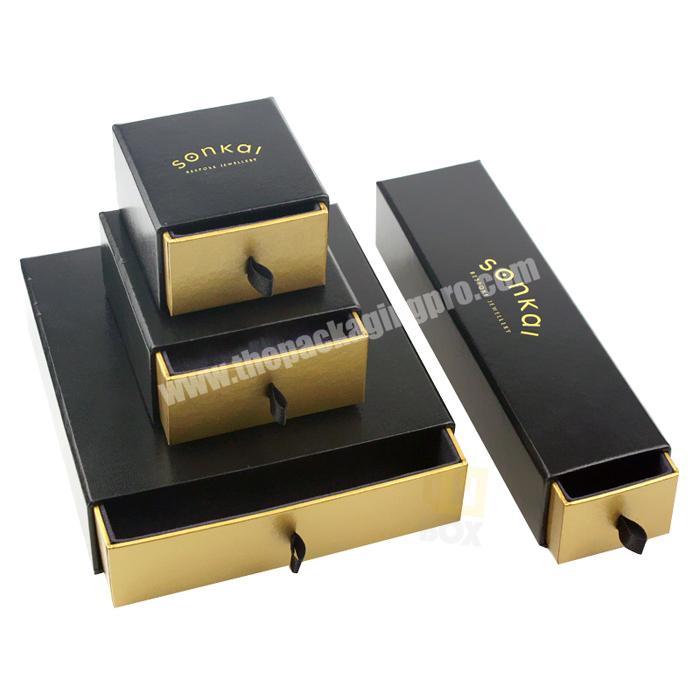 High Quality Sliding Necklace Personalized Drawer Cardboard Luxury Paper Custom Jewelry Box Packaging