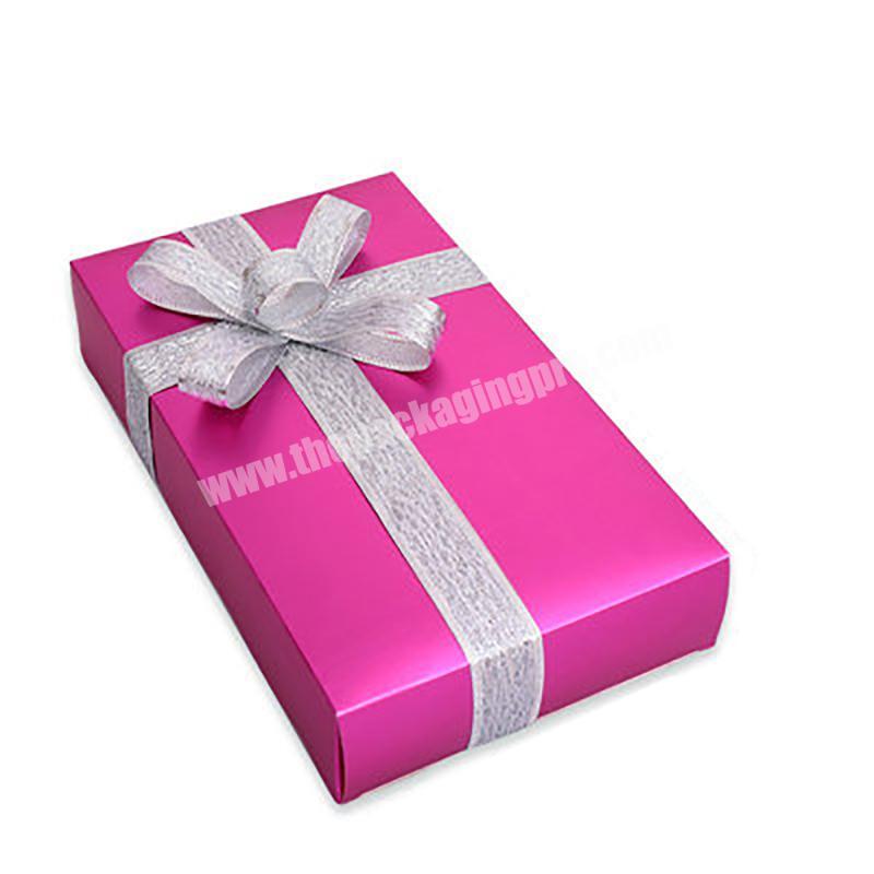 High quality small paper box with ribbon bow