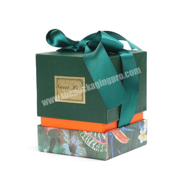 High Quality Square New Year gift box with ribbon gift box in stock