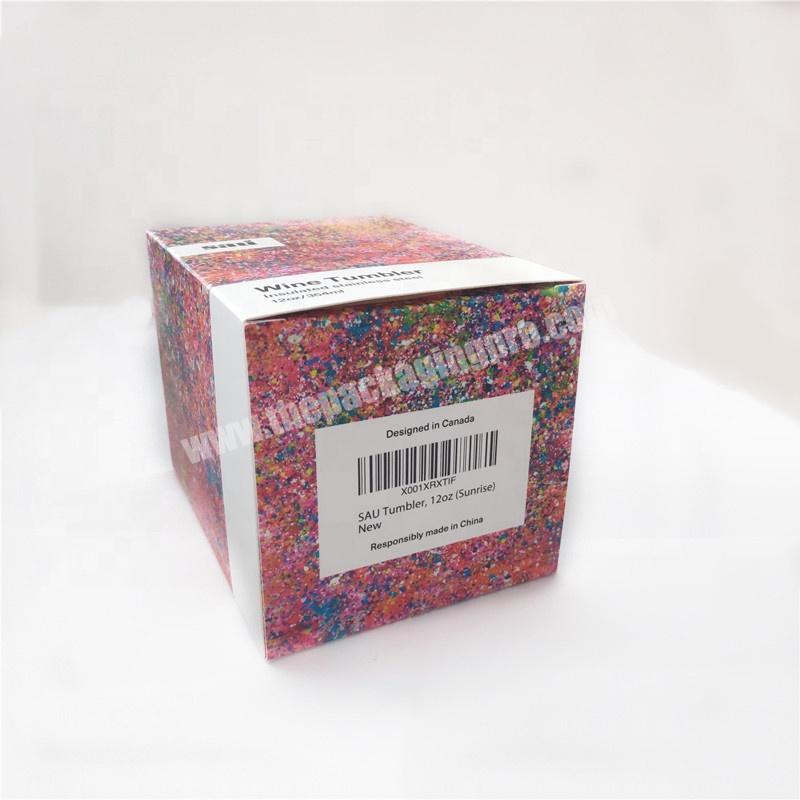 High quality square teacup gift paper box with mixed color