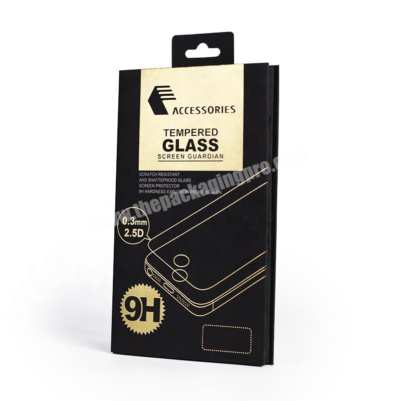 High quality tempered glass screen protector packaging box custom