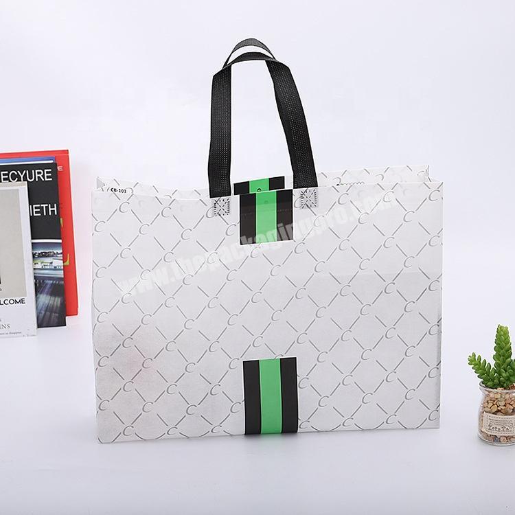 High quality thickened large folding non-woven shoe box clothing shopping handbag with logo