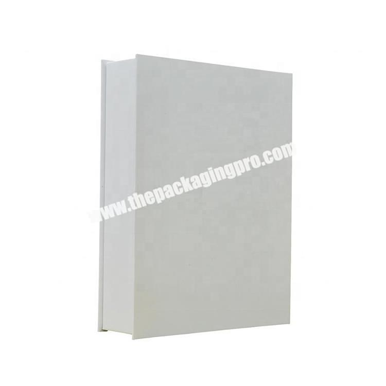 High Quality White Cardboard Paper Packaging Book Shaped Christmas Gift Box