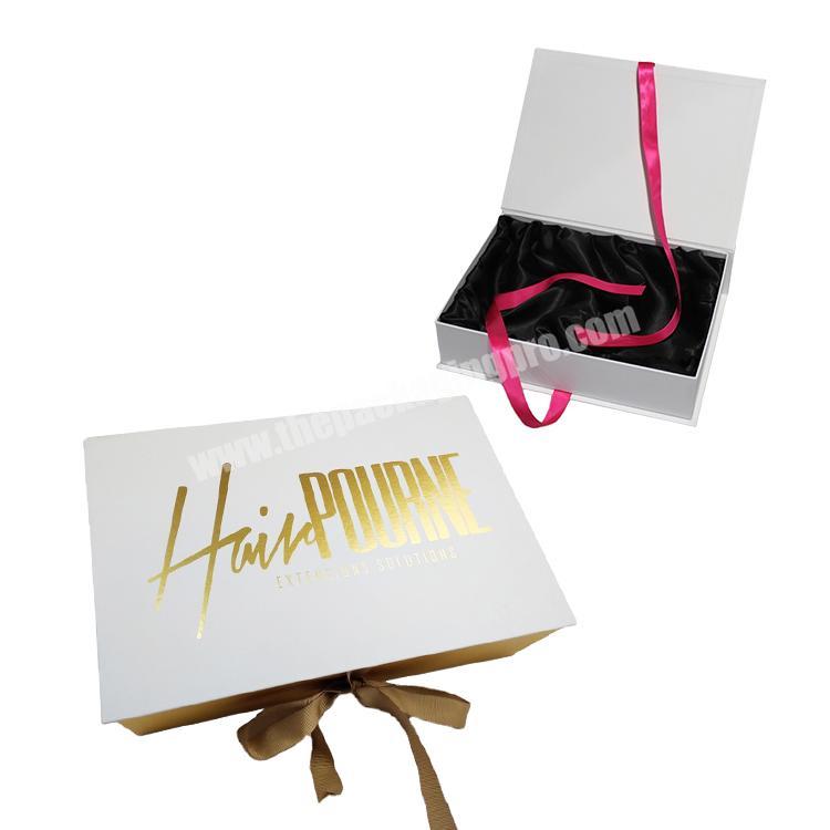 High Quality White Packaging Bespoke Magnetic Empty Gift Boxes With Flip Lid