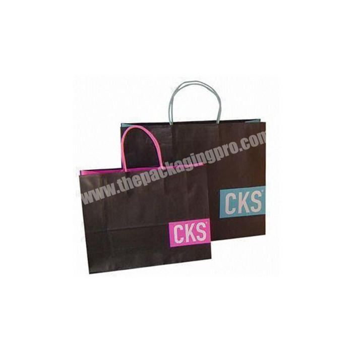High Quality Wholesale Custom Cheap paper kraft bag carrier bags with ribbon