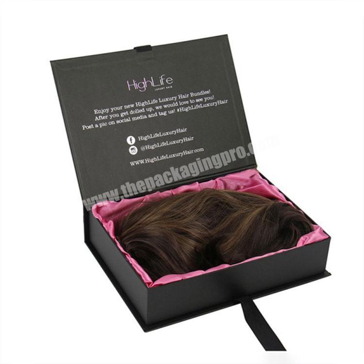 high quality wholesale custom luxury hair extension packaging box