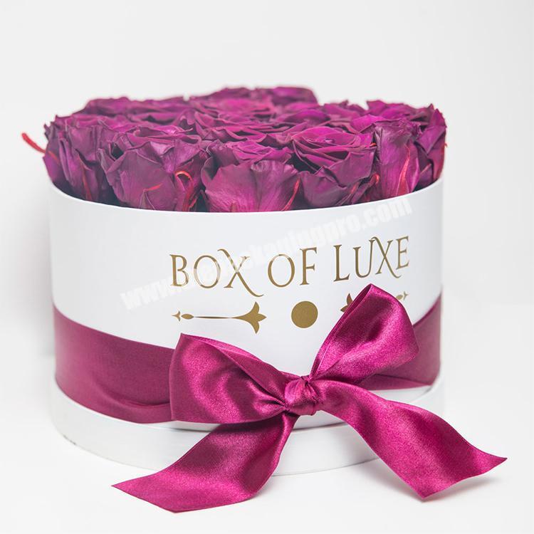 high quality wholesale custom luxury round box flower rose