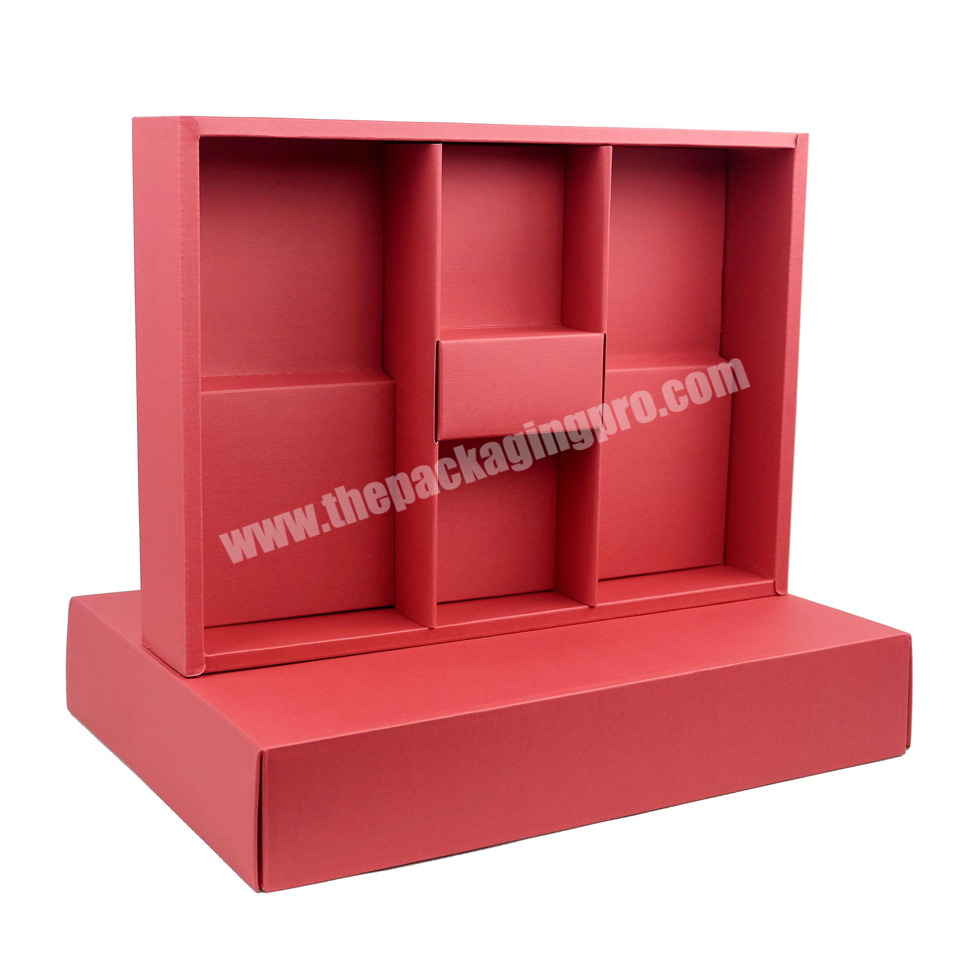 Highly quality color cosmetic cardboard paper box divide gift box