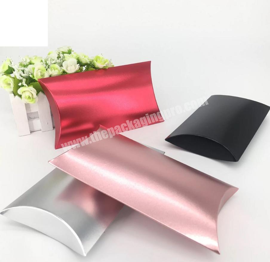 Hold 3 Bundles Of Hair Extension Large Pillow Boxes Packaging With Customized Logo Printing