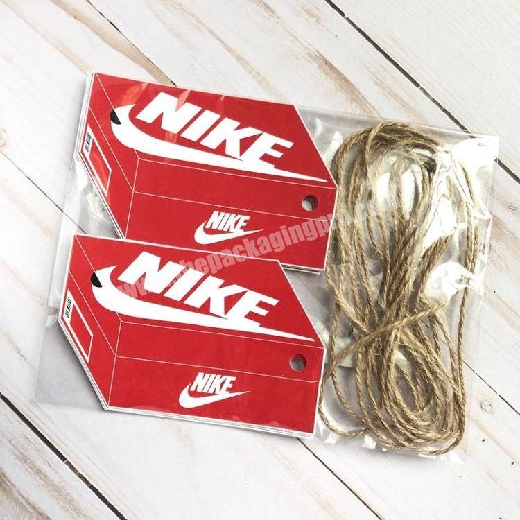Holidays Birthdays Loot Bags Party Favors Christmas Red Sneaker Shoe Box Gift Tags with Twine