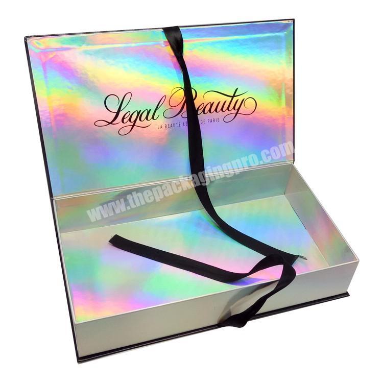 holographic luxury custom packaging boxes for clothes