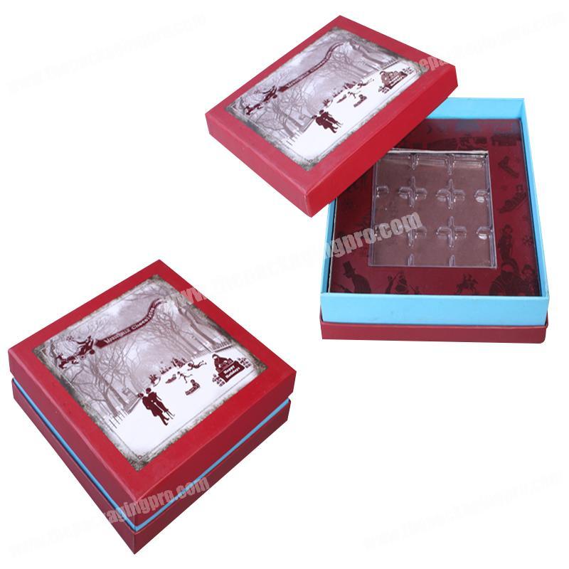 Homemade gift luxury hot foil stamping chocolate cardboard packaging boxes