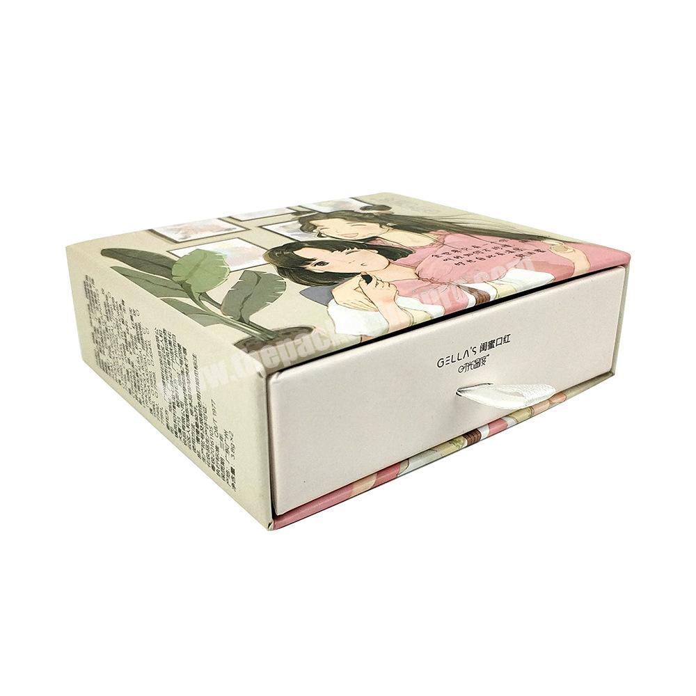 Hongkong Trade Company Matt Lamination Art Paper White Color Custom Drawer Gift Boxes