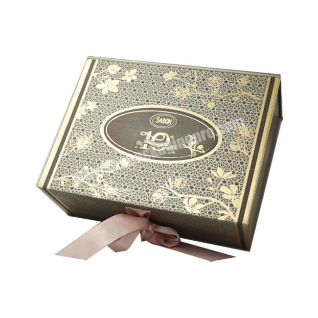 Hot! Fashion Luxury Gift Paper Box For Garments, Folding Clothing Boxes With Ribbon