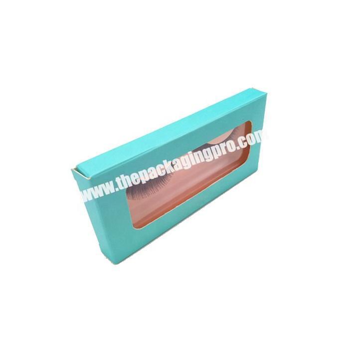 Hot sale cardboard paper eyelash packaging box with clear window