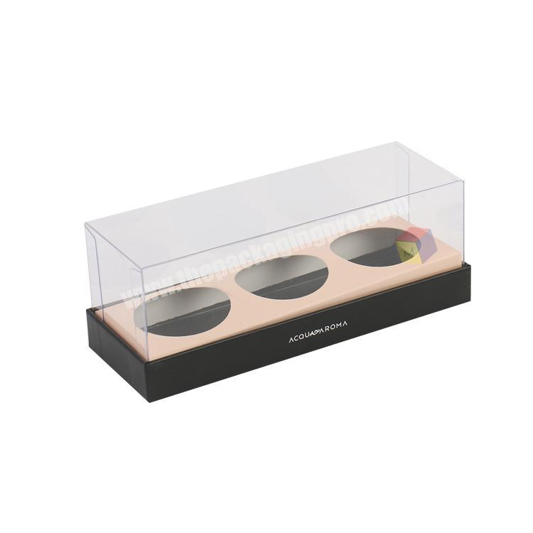 hot sale cupcake packaging paper box with clear lid