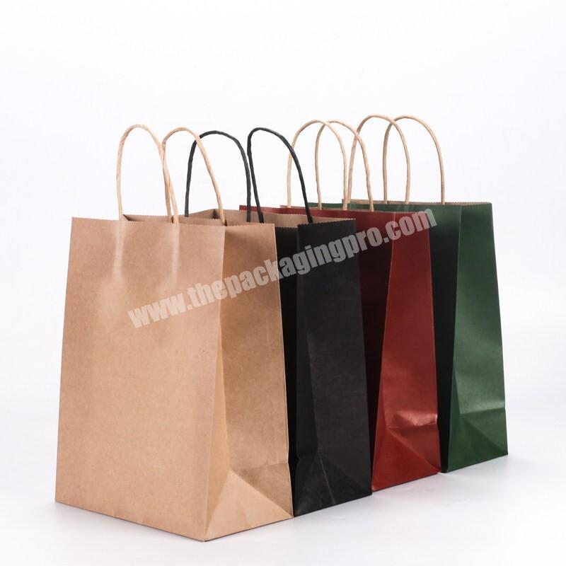 Hot Sale Custom Logo Cheap Recycle Kraft Clothing Take-out Paper Packing Bag