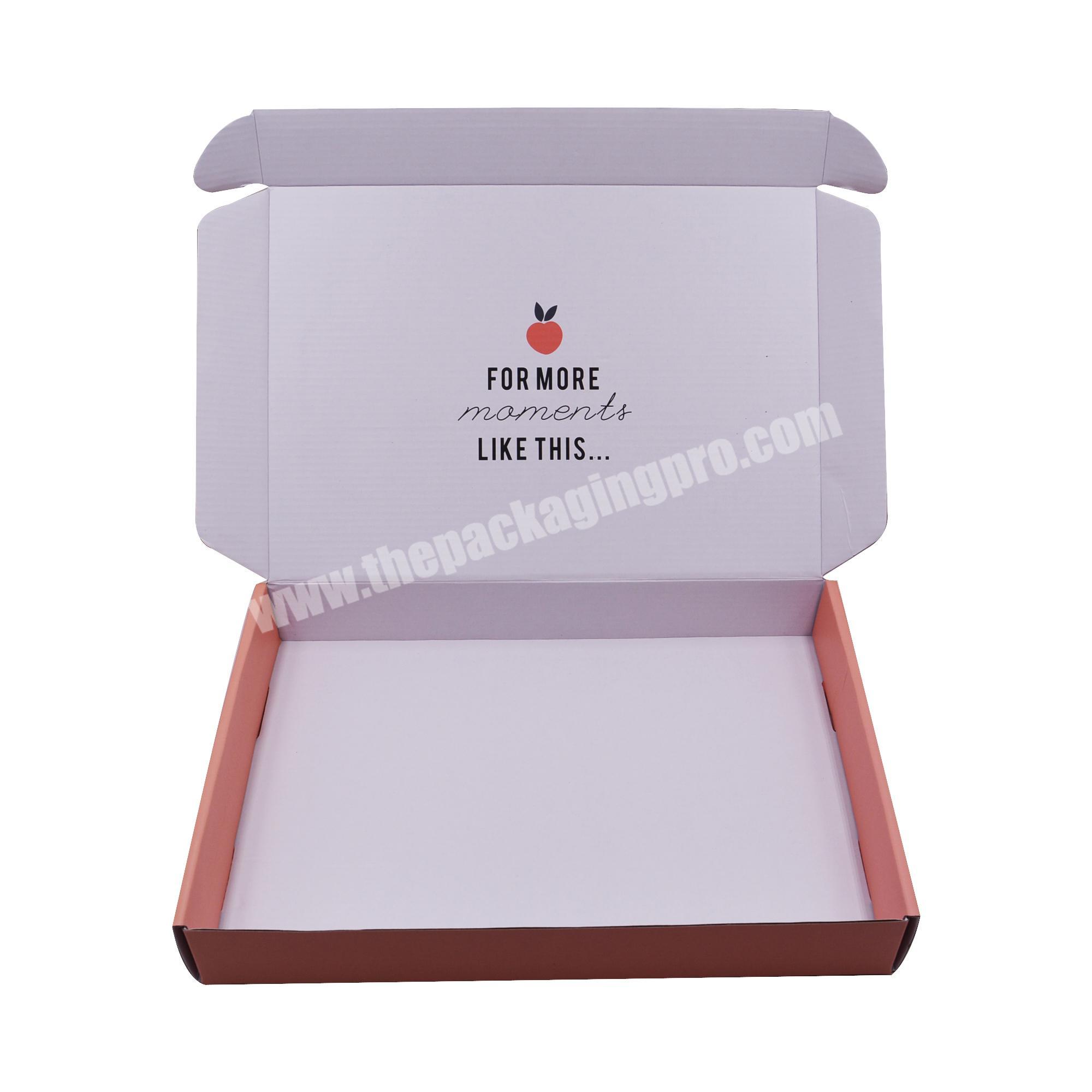 Hot sale custom logo pink eyelash packaging box cosmetics corrugated mailer box souvenir boxes for weddings