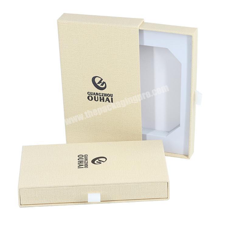 Hot Sale Custom Logo Printed Drawer Shape Cardboard Jewelry Packaging Slide Paper Box