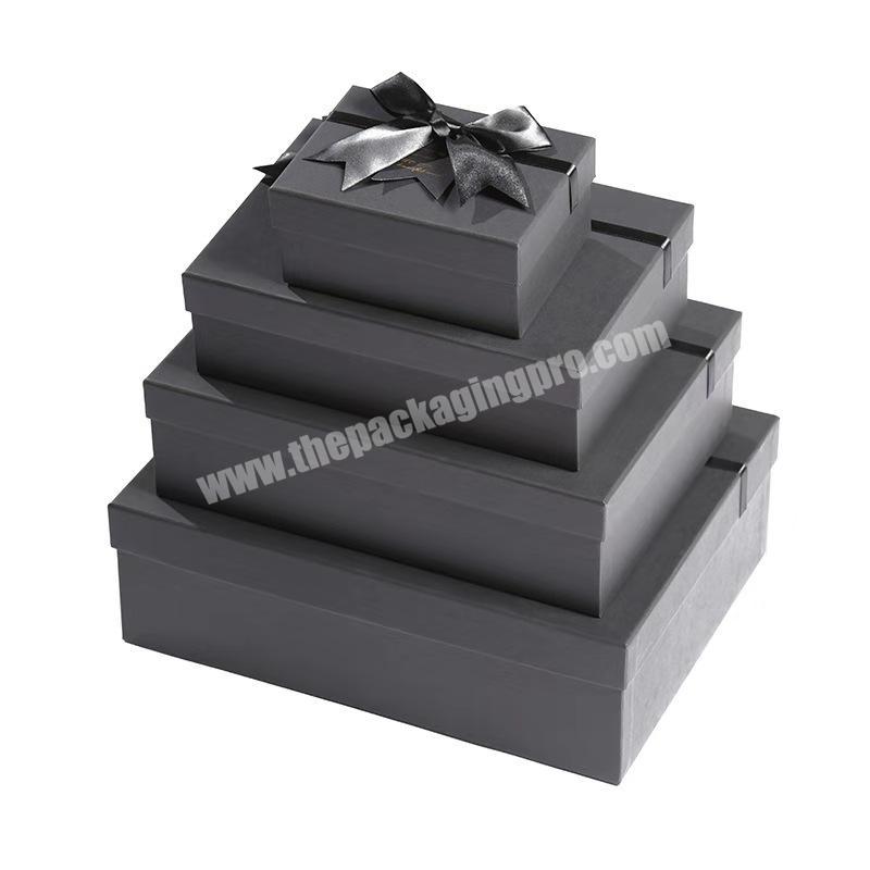 Hot Sale Custom Logo Printing Wholesale Black Heart Shaped Valentine Gift Box