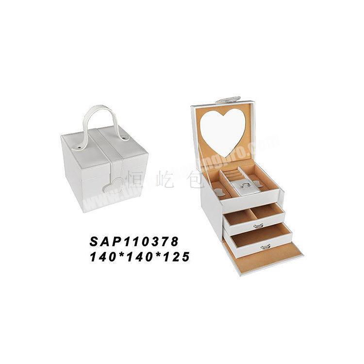 hot sale custom LOGO  White  PU Leather Pro table  Bangle Bracelet  Packaging  Jewelry Box