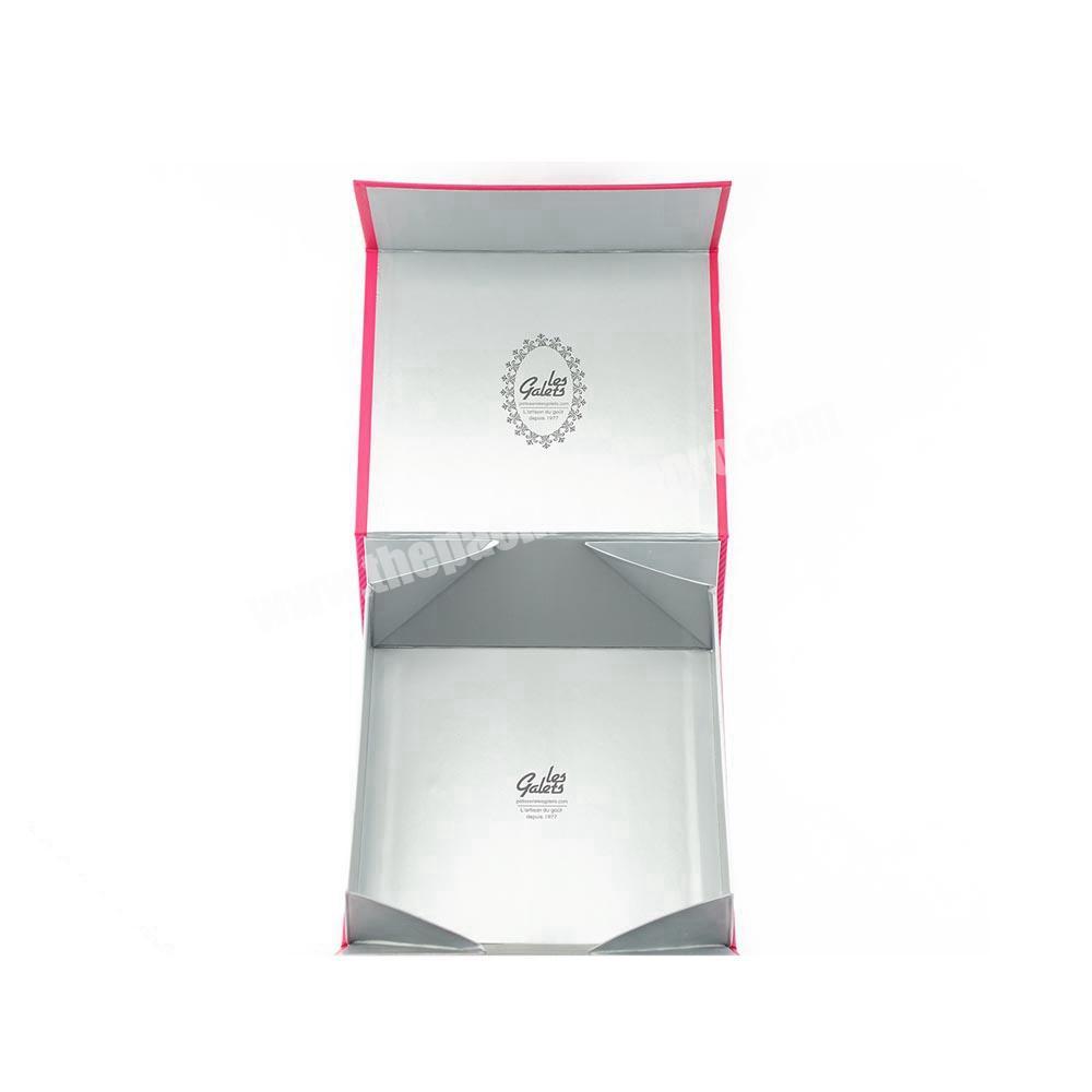 Hot Sale custom packaging box custom Logo pink paper packaging gift box foldable folding Box with logo