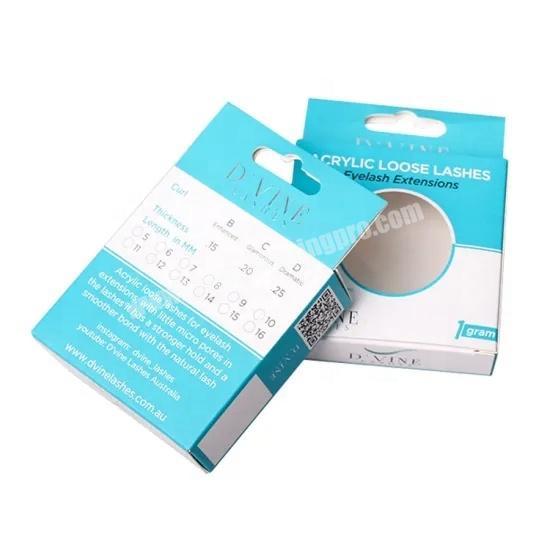 Hot sale customized glossy lipgloss tube folding cosmetics packaging paper box