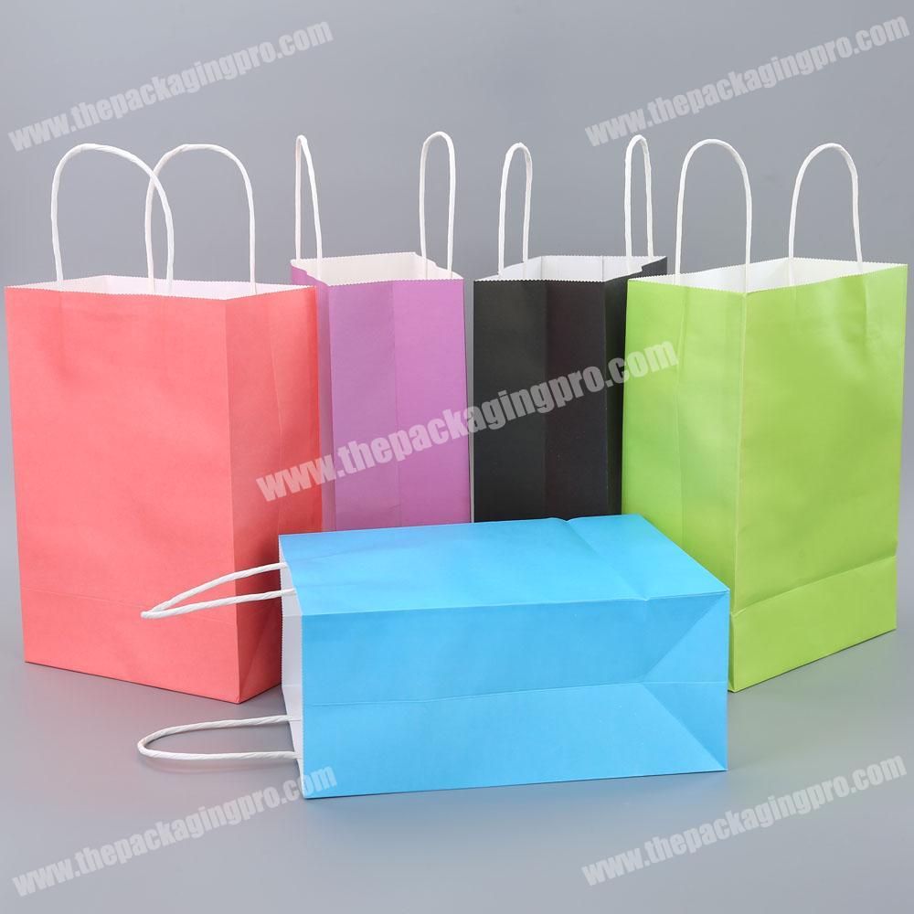 Hot sale different colors shopping customized paper gift bag