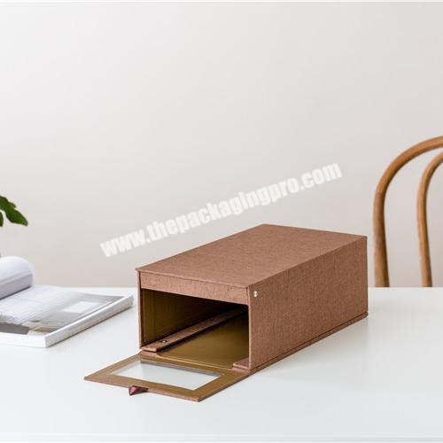 Hot sale durable rectangle packing gift box  empty wholesale gift boxes with window