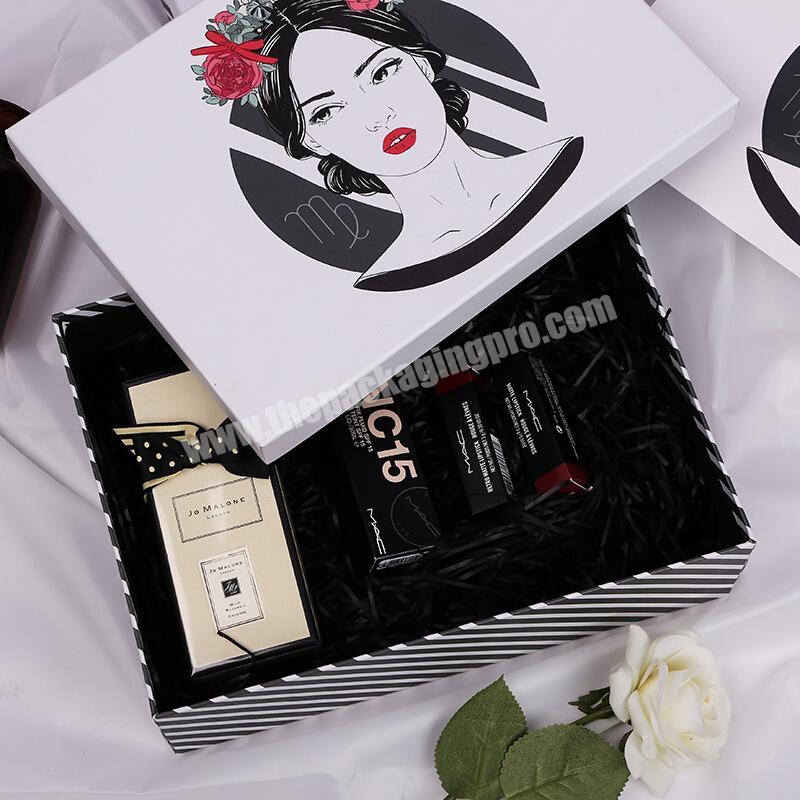 Hot sale Fashion Design Girl's Face Above  Gift Packaging Box with Cover for girls