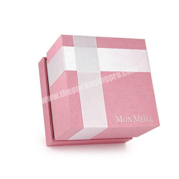 Hot sale foldable cardboard pink packaging box