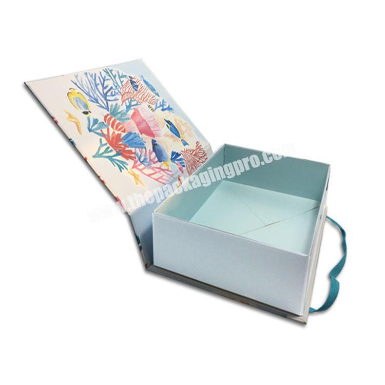 Hot sale folding box with magnetic closurefold paper case
