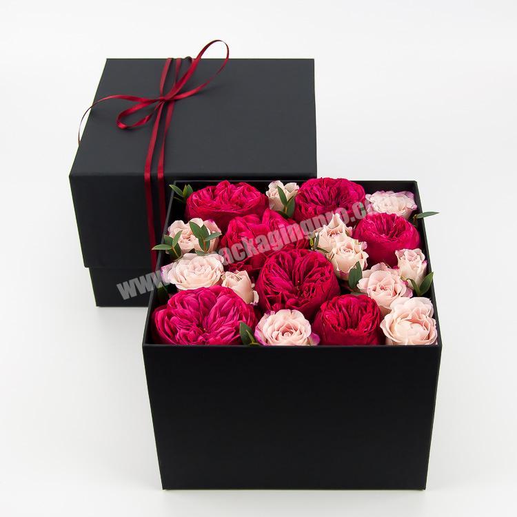 hot sale free sample custom cardboard packaging flower rose gift boxes