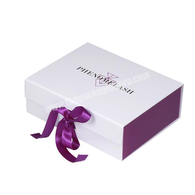 Hot sale gift boxes with magnetic lid gift box packaging with high quality paper box with ribbon