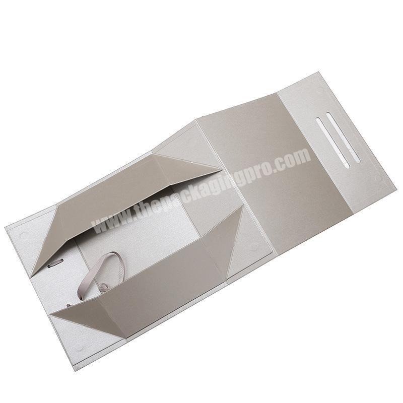 Hot Sale High Quality Paper Packaging Magnet Folding Boxes With Ribbon